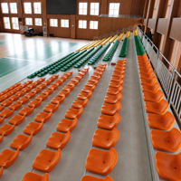 Siège de tribune de stade en HDPE durable avec dossier fixe, léger (moins de 1 kg), chaise d'événement portable pour le sport