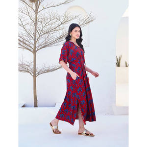 Robe Maxi Meira - Robe longue en viscose à fleurs vintage pour le printemps et l'hiver, tenue semi-formelle pour la journée et les fêtes, taille XL - Product Image 3