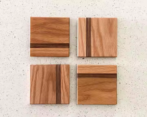 Sous-verres en noyer en bois de haute qualité pour protéger chaque table par l'artisanat en croissant - Product Image 4