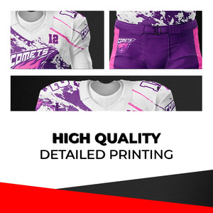 Uniformes de fútbol americano de alta calidad personalizables último diseño para adultos jóvenes de talla grande conjuntos cortos transpirables directos - Product Image 3