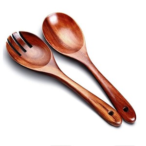 Accesorios para Manualidades, Juego de Servidores de Ensalada de Acacia, Ecológico, Apto para Lavavajillas, Utensilios para Ensalada, Cocina, Hecho en India - Product Image 5