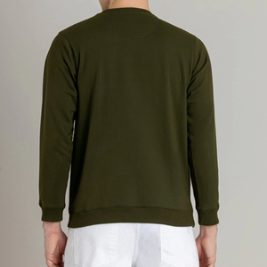 Sweat-shirts pour hommes en coton mélangé uni teinté en hiver, doublés en polaire, personnalisables - Style décontracté de haute qualité, pas cher - Product Image 3