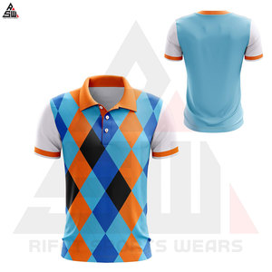 Vente en gros de haute qualité imprimé uni respirant décontracté Golf coton grande taille logo personnalisé sublimation pour chemise nouveauté hommes - Product Image 3
