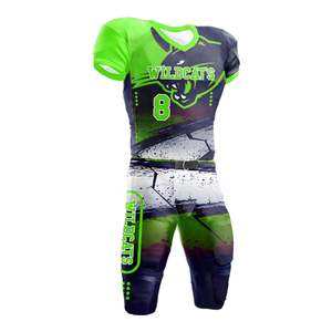 Uniformes de Fútbol Americano Personalizables 2026 para Jóvenes y Adultos, Diseño Sublimado Transpirable y Elegante con Conjuntos Completamente Bordados - Product Image 3