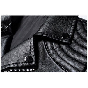 New Arrival High Quality Breathable <b>Men's</b> Canvas <b>Leather</b> Jacket Stand Collar Custom Logo Design Low Price Winter OEM Service - Product Image 4