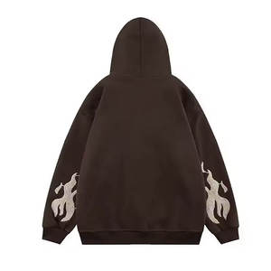 Sudadera con Capucha de Forro Polar Bordada Personalizada al por Mayor, 100% Algodón, Talla Grande, Transpirable, Resistente al Viento y Antiarrugas para Hombre - Product Image 3