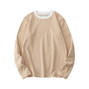 Couleur contrastée poche rayée décorative brodée col rond tricoté 95% coton écologique respirant coupe régulière sweat à capuche pour hommes - Product Image 2