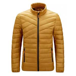 Veste matelassée imperméable coupe-vent à col montant pour homme de haute qualité ultra légère personnalisable pour les sports de plein air - Product Image 1