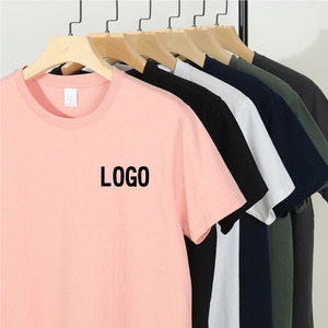 Camiseta de gran tamaño de 100% algodón con estampado de logotipo personalizado Camiseta sólida de corte holgado para hombre Camiseta de cuello redondo de peso pesado para hombre - Product Image 4