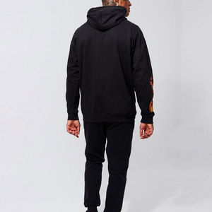 Sweat à capuche pour homme d'hiver, design personnalisé, couleur unie de luxe, coton mélangé, imprimé en relief, poche en polaire, streetwear - Product Image 4