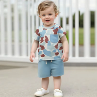 Ensemble de vêtements en coton tricoté de haute qualité, écologique, à séchage rapide, pour tout-petits garçons, style décontracté, personnalisable OEM/ODM, tendance actuelle