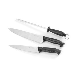 HENDI 3-Piece <b>Knife</b> <b>Set</b> Black 380mm Long Elegant <b>Knife</b> <b>Set</b> - Product Image 1
