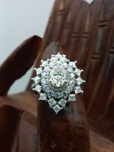 แหวนเพชรประดับเพชรเม็ดเดี่ยว VVS เพชรโมอิสซาไนต์แหวนหมั้นของ100% อินเทรนด์ชุดทอง18K สำหรับ925 - Product Image 5