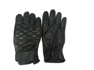 Gants de moto unisexes en cuir matelassé personnalisés, style vintage, avec protection des articulations, doublure intérieure chaude, pour la course en hiver et les activités de plein air - Product Image 2