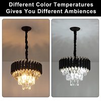 Lustre suspendu de luxe rond ovale pour villa et hôtel, en cristal moderne Asfour