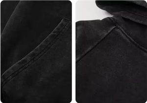 Moda Fit hombres Vintage impreso ácido lavado 100% algodón transpirable 2 1 diseño chándal conjuntos invierno pantalones con capucha para estilo - Product Image 3