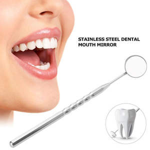 Prix de gros poignées en acier inoxydable miroir buccal dentaire miroir buccal dentaire de l'équipement avec réflecteur poignée outil miroir - Product Image 1