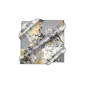 Écharpe en crêpe satiné Georgette à imprimé floral numérique Pierre Cardin 90x90 - Product Image 1
