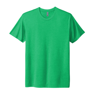 Camiseta de Cuello Redondo Unisex, Camiseta de Mezcla Triple, Verde - Product Image 1
