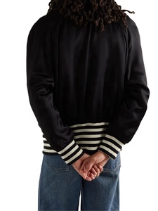 Blouson Bomber en Toile Hiver 2023 de Haute Qualité pour Femme Grande Taille, Col Montant, Broderie Chenille, Réversible, Coupe-Vent et Imperméable - Product Image 4