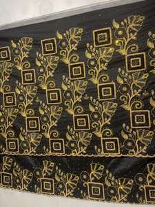 Robe somalienne Dirac brodée en gros pour femmes, en tissu de crêpe de soie 100% biologique, techniques de tissage pour les mariages, vêtements de nuit - Product Image 3