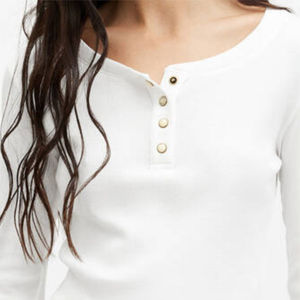 Camisetas de manga larga de alta calidad para mujer, camisetas de secado rápido de manga larga teñidas lisas para mujer - Product Image 6