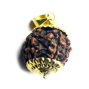 Rudraksha de 7 Mukhi con Colgante Trishul de Plata 925, Natural y Certificado, Curación Astrológica y Energía Positiva, Diseño Unisex - Product Image 4