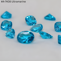 Nano Lab Grown Rough # Un Nanosital synthétique créé en laboratoire, de couleur bleu ultramarin, taille gemme, référence 7408