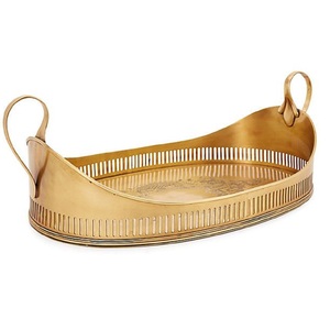 Plateaux de service décoratifs exclusifs en laiton et aluminium faits à la main, finis pour l'hôtellerie, la maison et la décoration de table - Product Image 3