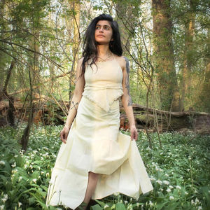 Aroha Natural extravagante moda alta costura tejida a mano Khadi algodón maternidad Falda larga línea A PANA verano estilo Casual - Product Image 1