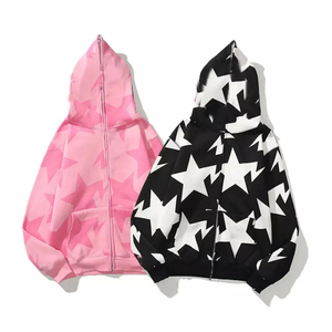 Sudadera con capucha de alta calidad, personalizada, 100% algodón, tejido French Terry, corte regular, gruesa, con cremallera completa, forro polar, para invierno - Product Image 1