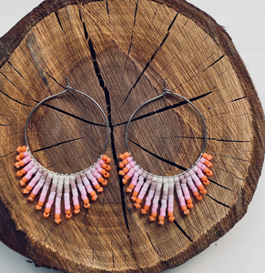 Bonitos aros, pendientes Hippie bohemios llamativos, pendientes de aro con borlas degradadas, pendientes con borlas y flecos, dorados y largos - Product Image 2