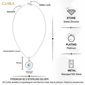 Collier pendentif géométrique en topaze et diamant plaqué rhodium - Tendance et chic - Product Image 5
