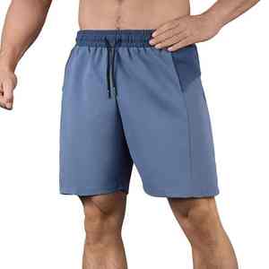 Pantalones cortos deportivos informales con logotipo personalizado para hombre, pantalones cortos para gimnasio, secado rápido, 100% poliéster, LICRA con bolsillos, pantalones cortos para correr - Product Image 1