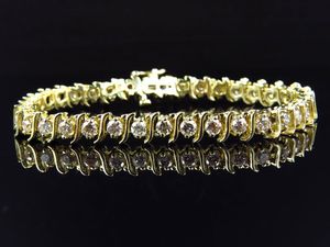 Bracelet tennis exclusif en or 10 ct avec de brillants diamants cultivés en laboratoire conçu pour les femmes sophistiquées - Product Image 6