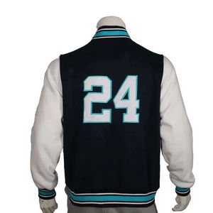 เสื้อโค้ทแจ็กเก็ตเบสบอลทีมตัวแทนมหาวิทยาลัยผ้าฝ้ายทนกว่า - Product Image 6