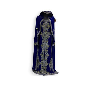 Robe élégante et modeste avec perles, style marocain, tissu brodé à la main, vêtements islamiques - Product Image 3