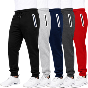 Pantalones Deportivos Galaxy Harvic para Hombre, Cintura Elástica, Forro Polar, Invierno, Peso Medio, Cierre de Cremallera, Bolsillos Laterales, 80% Forro Polar - Product Image 1