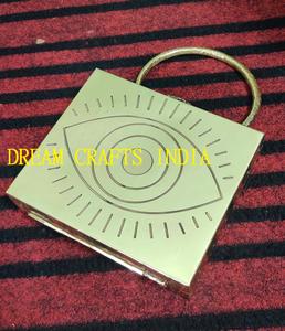 Bolso de mano de noche de Metal de latón puro, monedero grabado con asa redonda, los mejores bolsos de mano de moda hechos a mano para mujer, novia - Product Image 4