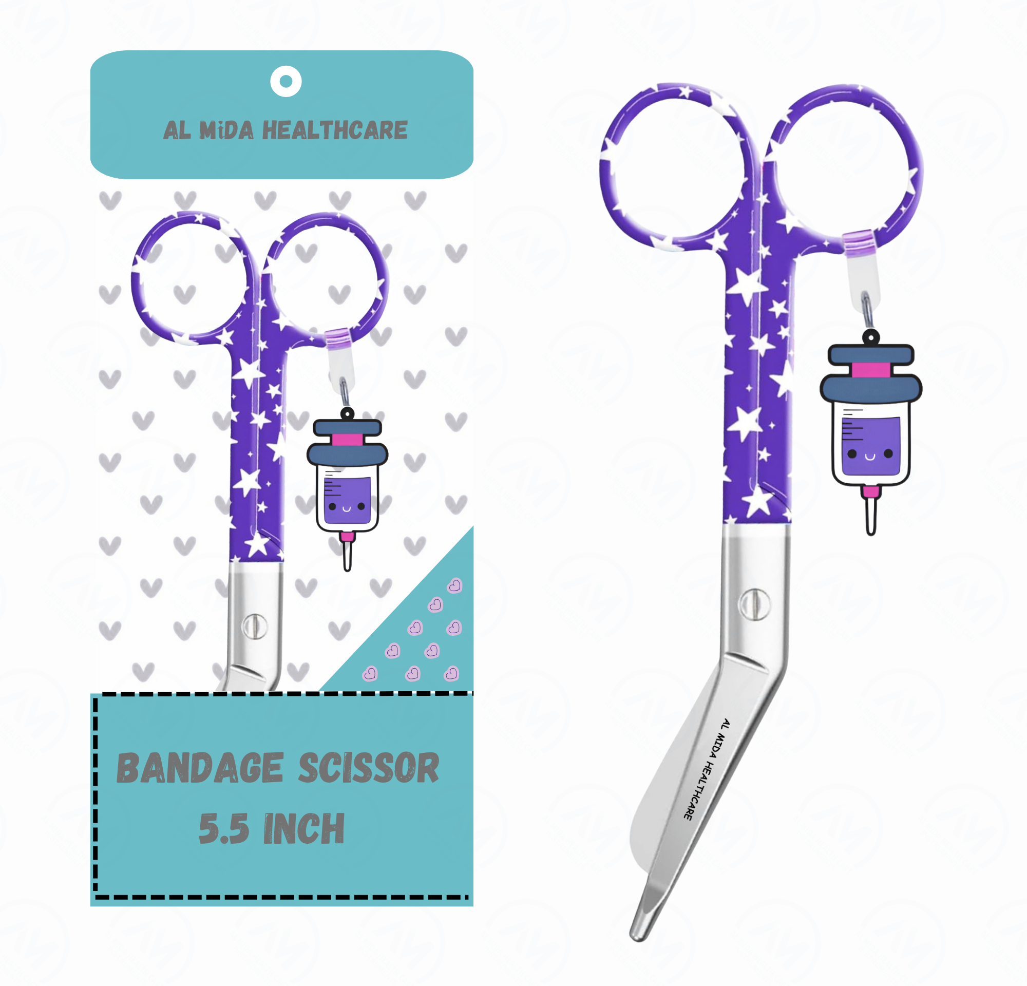 White star and purple color pattern