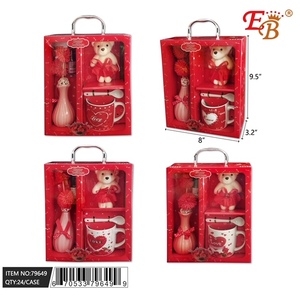Set de Regalo de San Valentín, 24 Piezas, Taza de Cerámica con Florero y Oso para Alguien Especial - Product Image 1