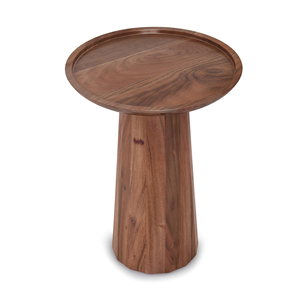 Mesa de pedestal de madera maciza de primera calidad, diseño minimalista elegante para decoración sofisticada del hogar - Product Image 2