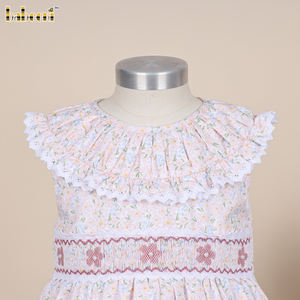 Niñas Smocked Trapeze Top ODM OEM conjuntos de ropa para niñas Romper para niños ropa para niños-DR4424 - Product Image 2