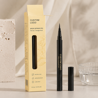Boîte d'emballage personnalisée pour crayon à sourcils avec fenêtre, boîte en carton pliable, boîte cosmétique pour crayon à sourcils, étiquette privée, logo personnalisé, boîtes en papier