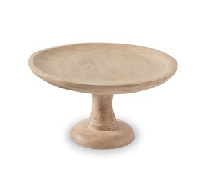 Elegant Round Bamboo Wood <b>Cake</b> Platter Round Shaped for Weddings and Birthday Parties Stylish Serving <b>Stand</b> From India - Product Image 6