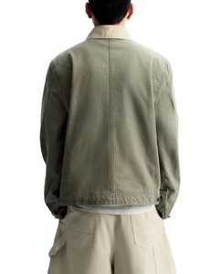 Veste denim personnalisée de haute qualité 280gsm 100% coton vieilli Vintage printemps épais manteau lourd broderie pour hommes - Product Image 6