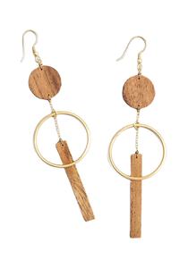 Boucles d'oreilles légères en résine et bois de la meilleure qualité, fabrication d'usine - Product Image 3