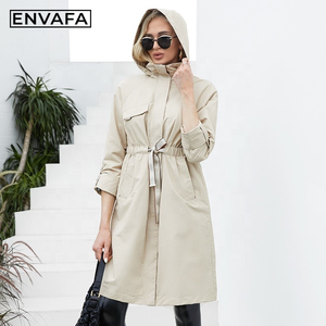 Vente en gros : Trench-coat coupe-vent décontracté personnalisé, style printemps, automne et hiver, mode rajeunissante, coupe ample et cache-corps - Product Image 6