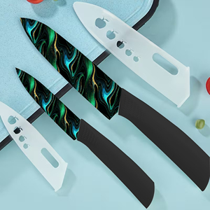 Juego de 2 Cuchillos de Cocina de Cerámica de Entrega Rápida, Mango de Plástico, Aptos para Lavavajillas, para Uso Doméstico, Precio de Fábrica, Envío Gratis - Product Image 3