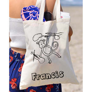 Sac fourre-tout noir de niveau débutant pour enfants, réutilisable, à colorier et à peindre - Product Image 5